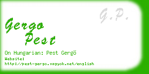gergo pest business card